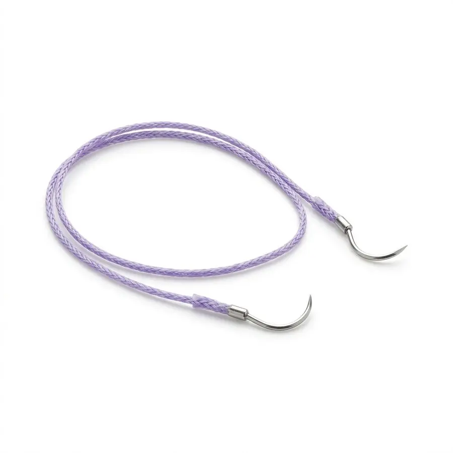 Fil de suture résorbable tressé VICRYL 8/0 — double aiguille 3/8 cercle 6,5 mm, fil 30 cm - Ethicon