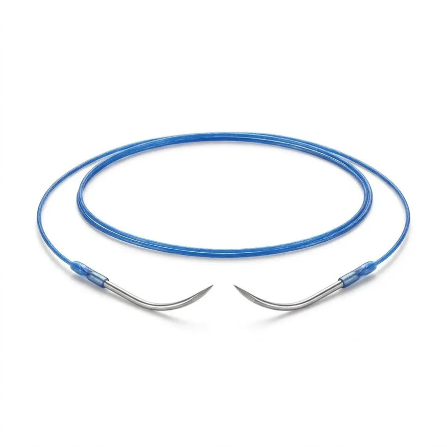 Fil de suture non résorbable monofilament PROLENE bleu — 2 aiguilles, fil 23 cm