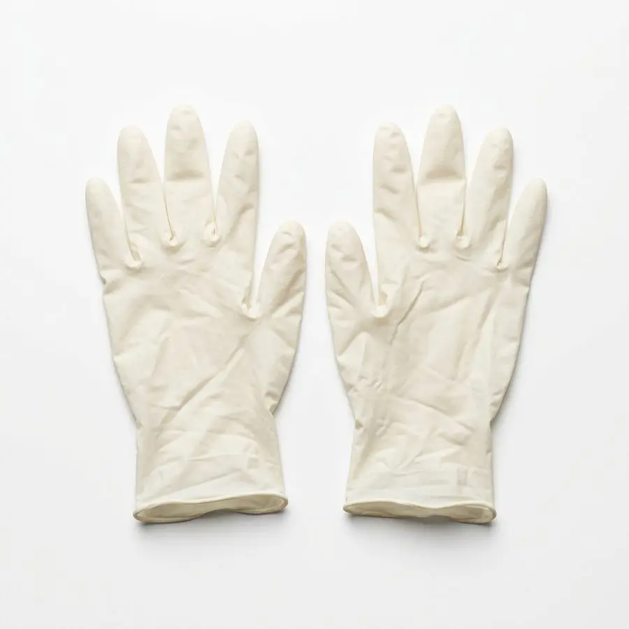 Gants d'examen en latex poudrés — taille M