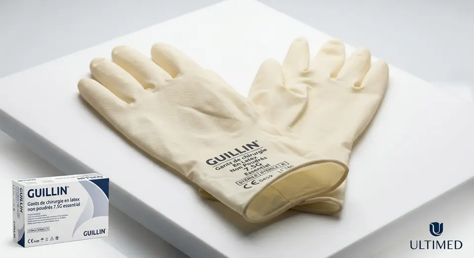 Gants de chirurgie en latex non poudrés 7.5G essential