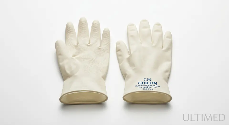 Gants de chirurgie en latex non poudrés 7.5G premium
