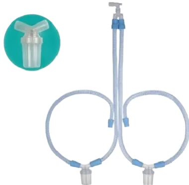 Circuit respiratoire annelé 1.80 M pour adultes avec 2 pièges à eau