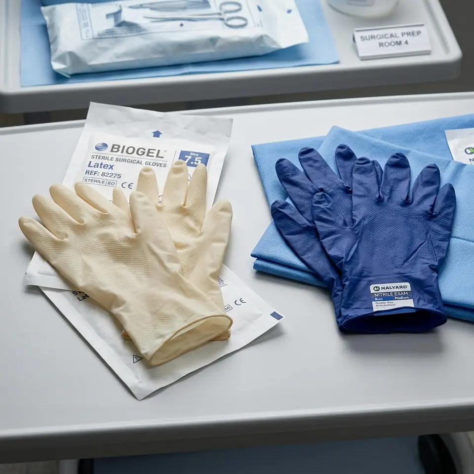 Gants d'examen en latex non poudrés L (8-9) - ULTIMED Classic