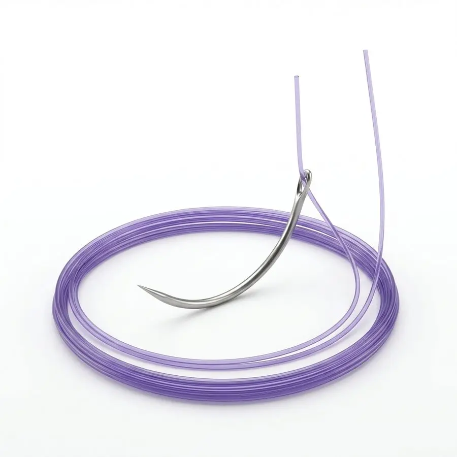 Fil de suture résorbable monofilament PDS 4/0 — aiguille corps rond 1/2 cercle 26 mm, fil 70 cm