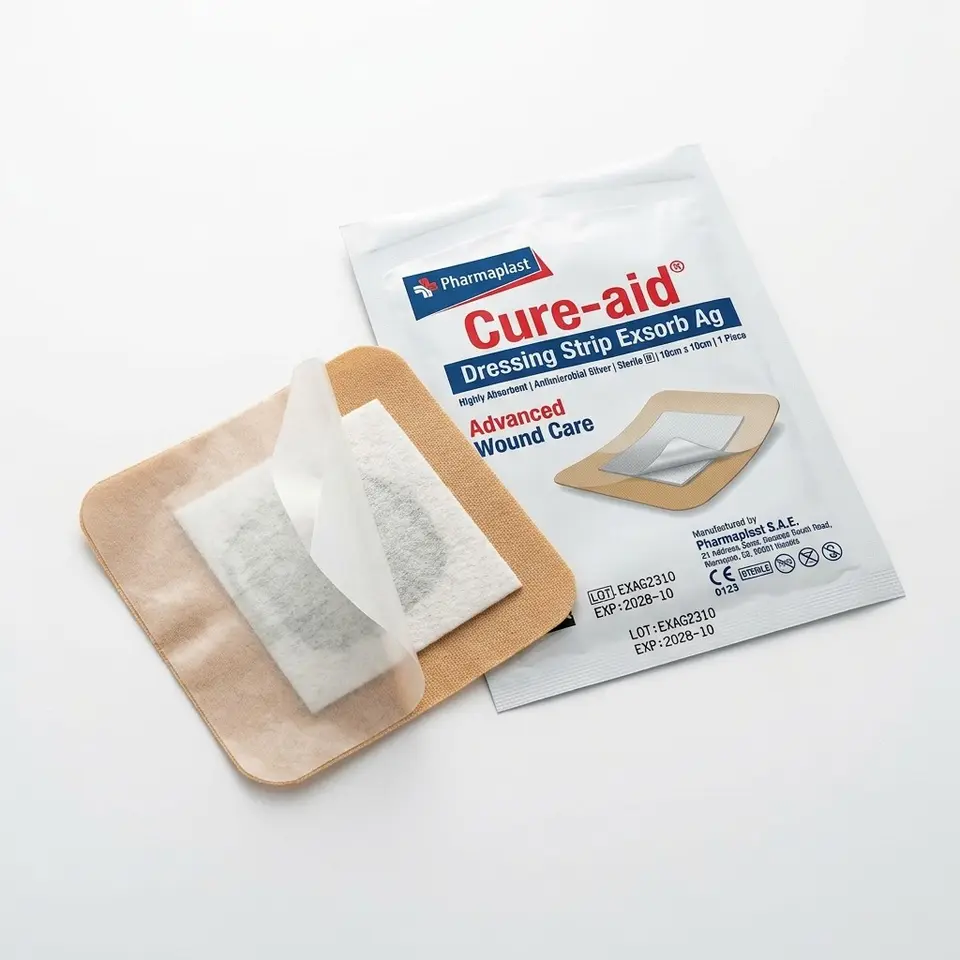 Pharmaplast Cure-aid® Dressing Strip Exsorb Ag
