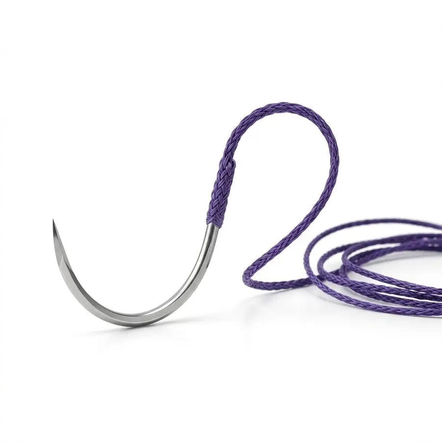 Fil de suture résorbable tressé VICRYL 2/0 — aiguille triangulaire 3/8 cercle 24 mm — illustration