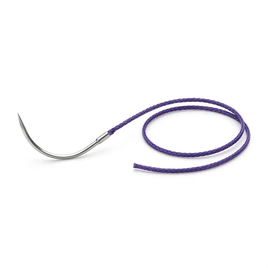 Fil de suture résorbable tressé serti VICRYL 4/0 — aiguille triangulaire 3/8 cercle 24 mm — illustration