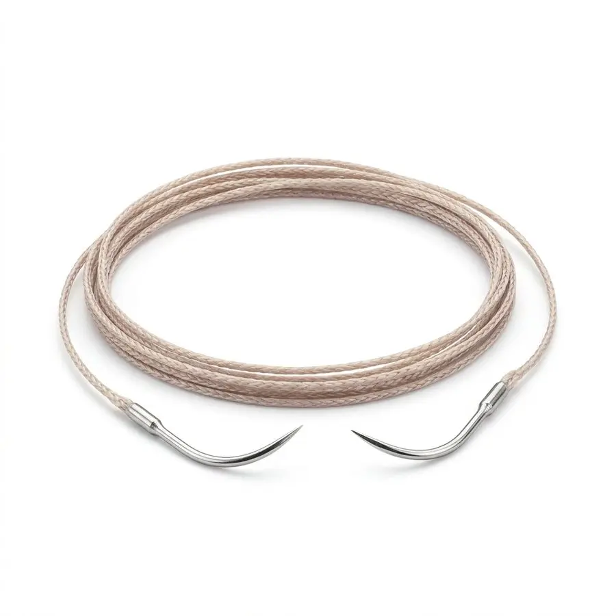 Fil de suture résorbable tressé VICRYL 8/0 — double aiguille 1/2 cercle 5,5 mm — illustration