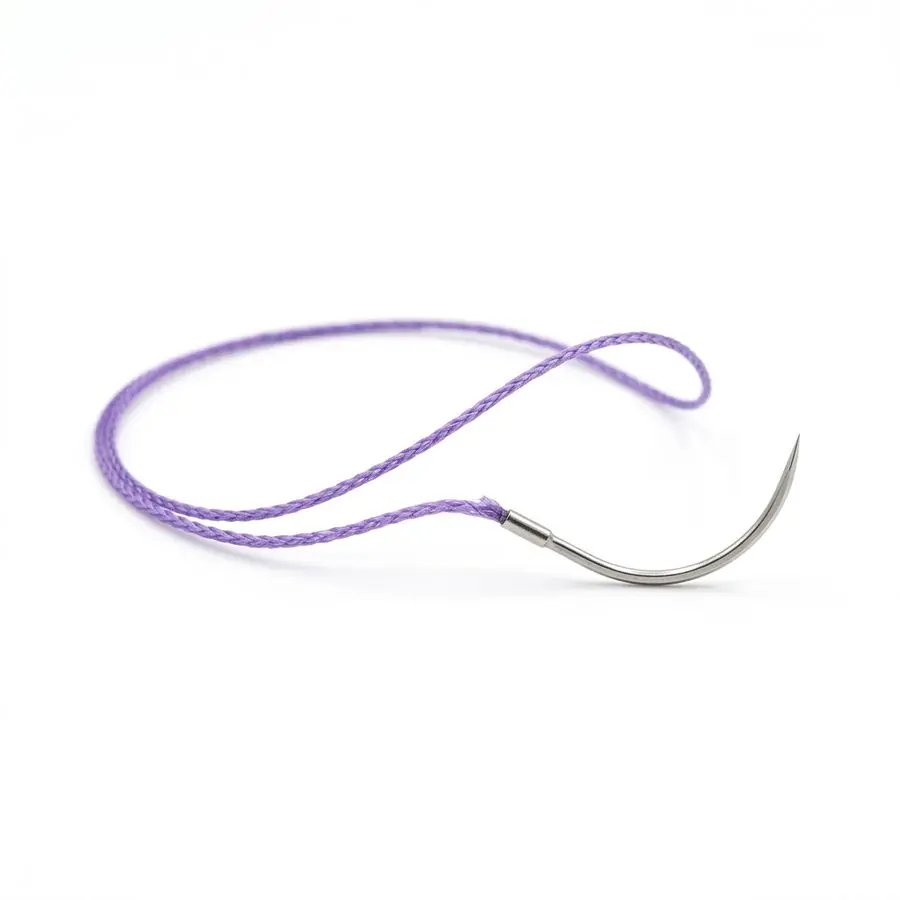 Fil de suture résorbable tressé VICRYL 7/0 — aiguille 1/2 cercle 5,5 mm — illustration