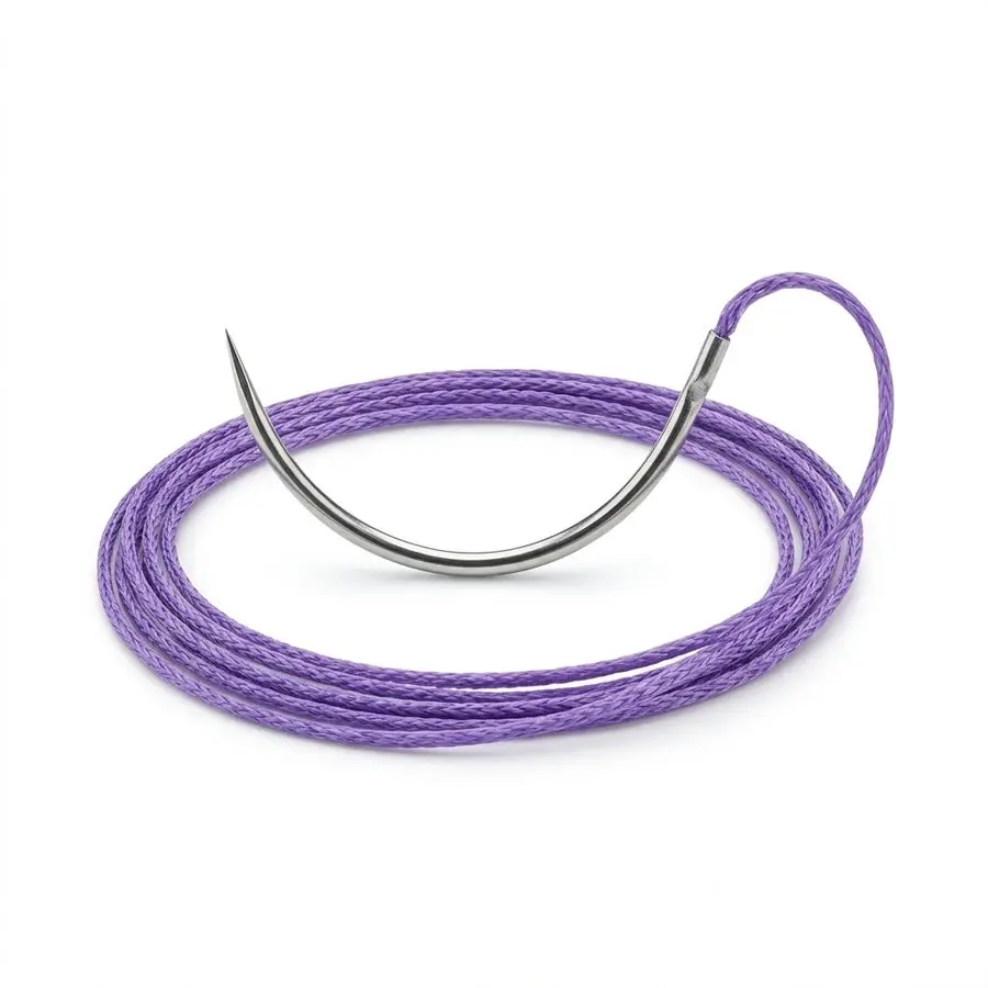 Fil de suture résorbable tressé VICRYL 2/0 serti — aiguille corps rond 1/2 cercle 17 mm — illustration