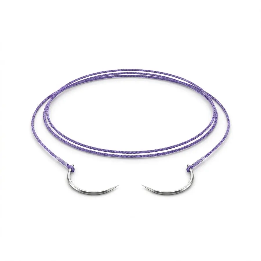 Fil de suture résorbable tressé VICRYL 10/0 — 2 aiguilles 3/8 cercle 6,5 mm, fil 30 cm — illustration