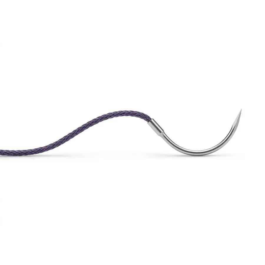 Fil de suture résorbable tressé VICRYL 5/0 serti — aiguille triangulaire 3/8 cercle 13 mm — illustration
