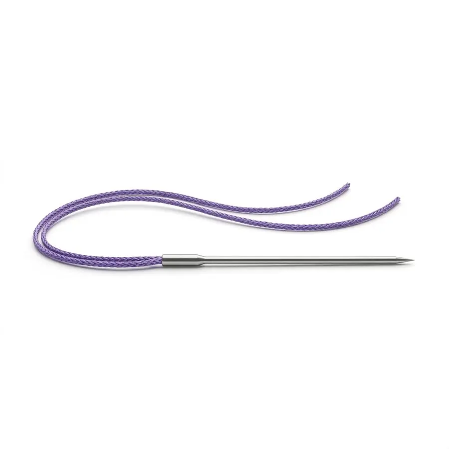 Fil de suture résorbable tressé VICRYL 2/0 — aiguille droite 60 mm, fil 75 cm — illustration