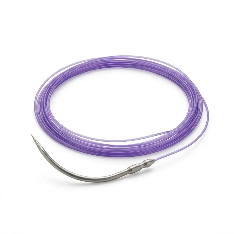 Fil de suture résorbable monofilament PDS — aiguille 1/2 cercle 48 mm, fil 75 cm — illustration