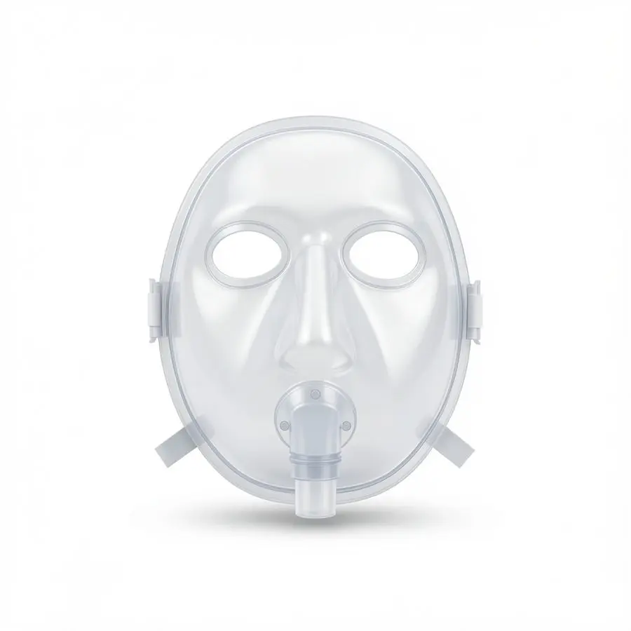 Masque à oxygène adulte — usage bloc opératoire — illustration