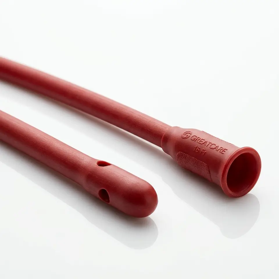 Greatcare Red Rubber Urethral Catheter