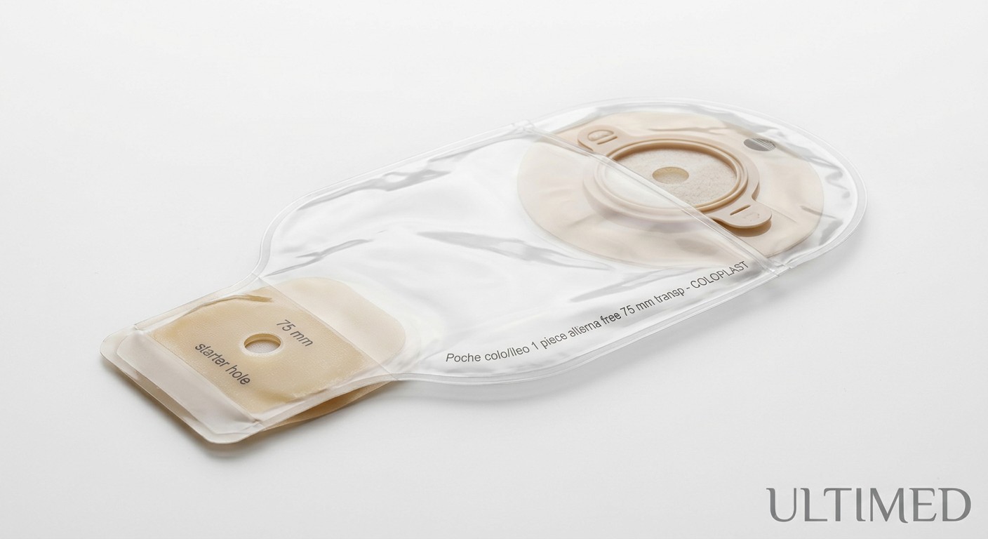 كيس فتحة القولون والأمعاء قطعة واحدة alterna خالي 75 مم transp - COLOPLAST