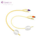 Greatcare Double-lumen سيليكون Foley قثطرة مع Tiemann Tip