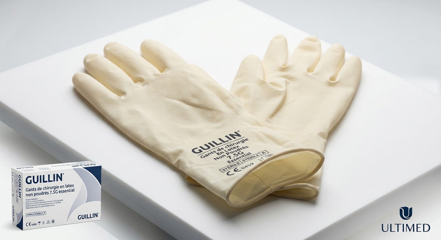 Gants de chirurgie en latex non poudrés 7.5 G essential