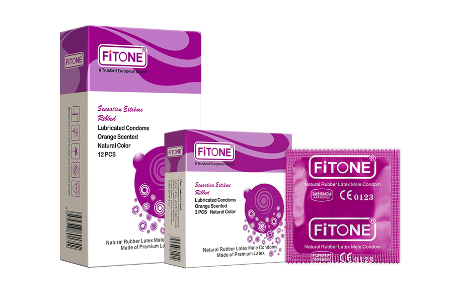 منتج طبي Senation Extreme Ribbed Condoms - Fitone