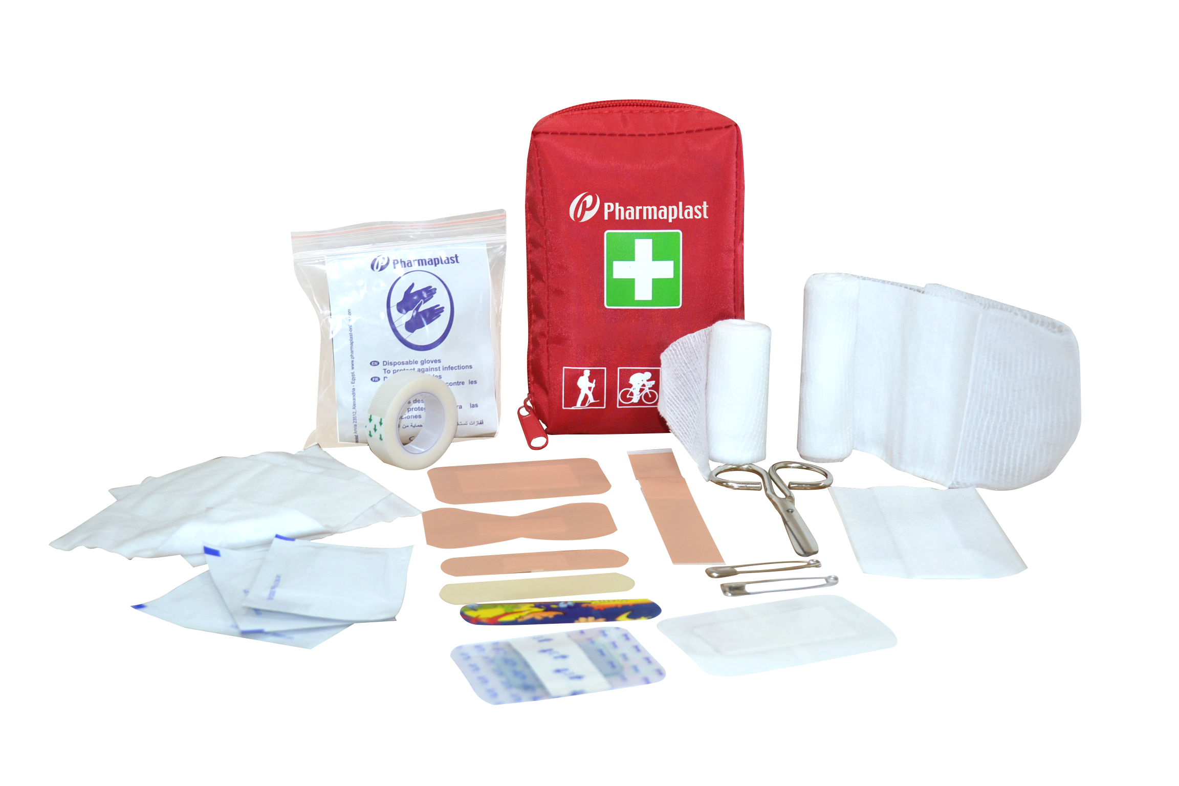 Pharmaplast Red متوسط Zipper طقم